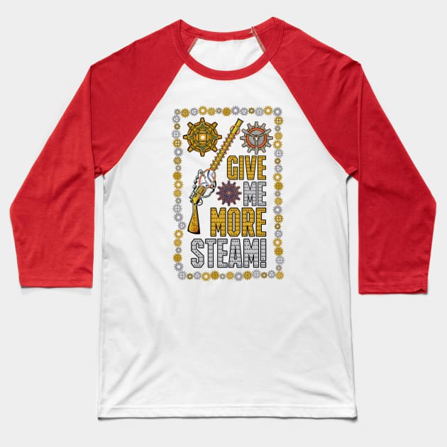 More Steam Baseball T-Shirt by KnotYourWorld4